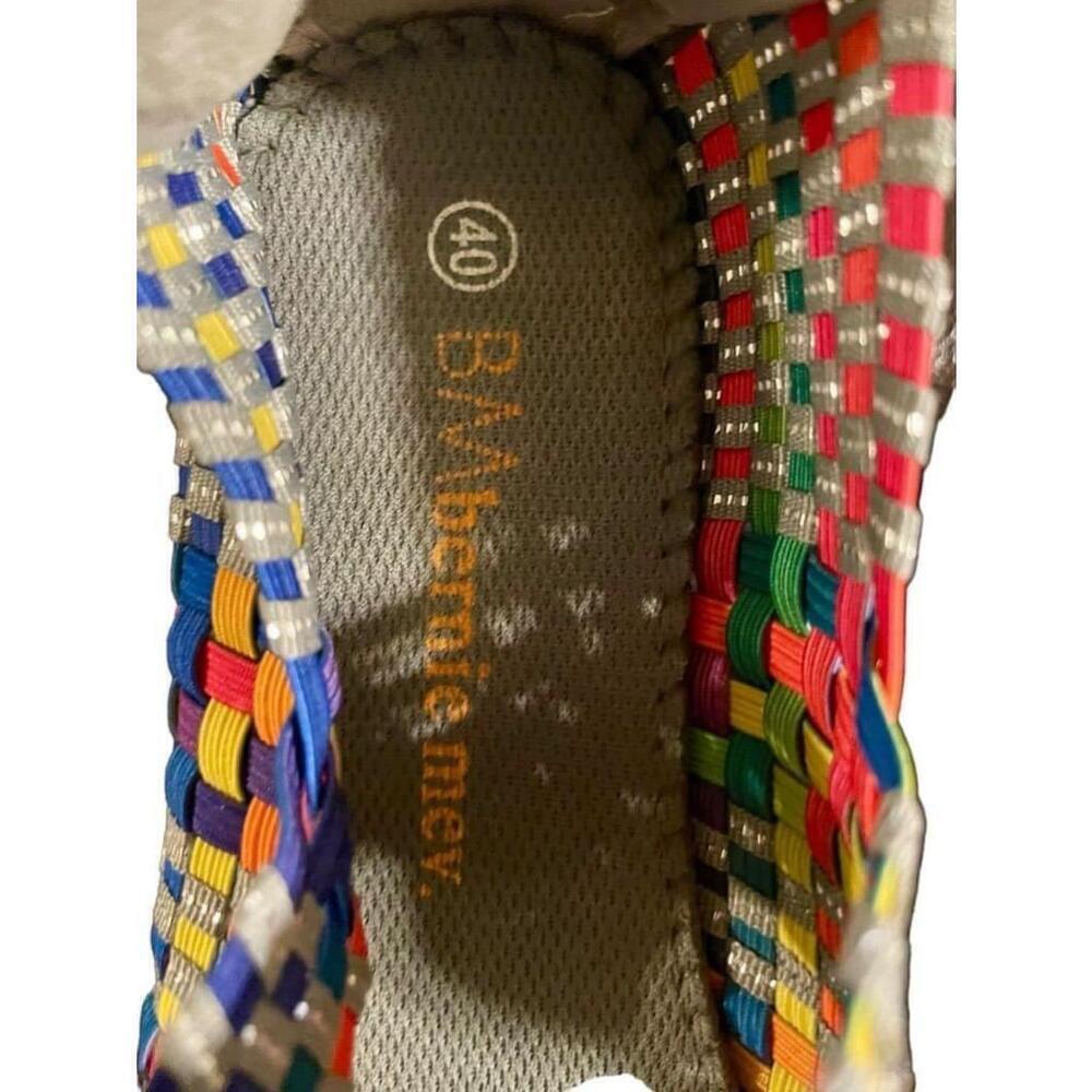 Size 9 Bernie Mev Women's Size 40 Multicolor & Gray wedge open toe sandals - Picture 3 of 9